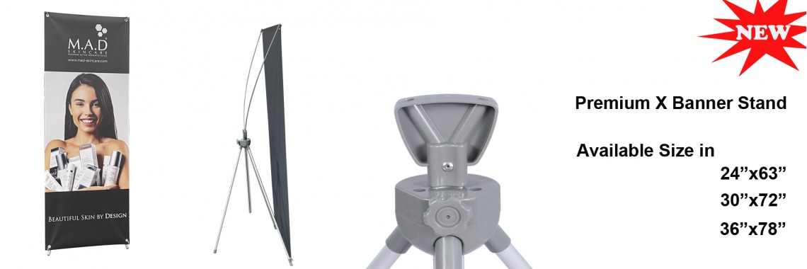 Premium Adjustable Tripod X Banner Display Stand