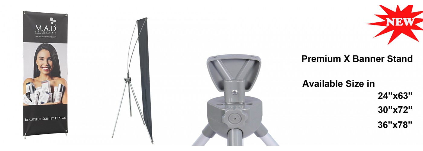 Premium Adjustable Tripod X Banner Display Stand
