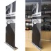 Deluxe Retractable Banner Stand 36" x 65–90" Adjustable Height with Widened Carry Bag