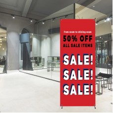 New & Premium Adjustable X-Frame Banner Stand 2 IN 1 of 24"x63" and 30"x72"