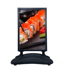 Heavy-Duty Double-Sided Floor Standing Foam Board Sign Holder with Water Refilled Base Outdoor/Indoor Display 24"x36"